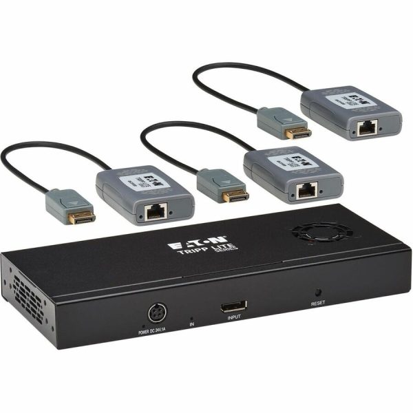 Eaton Tripp Lite Series 3-Port DisplayPort to DisplayPort Splitter Extender Kit over Cat6, MST Hub, 8K 4K 60 Hz, DP 1.4, Up to 230 ft. (70 m), TAA Online now