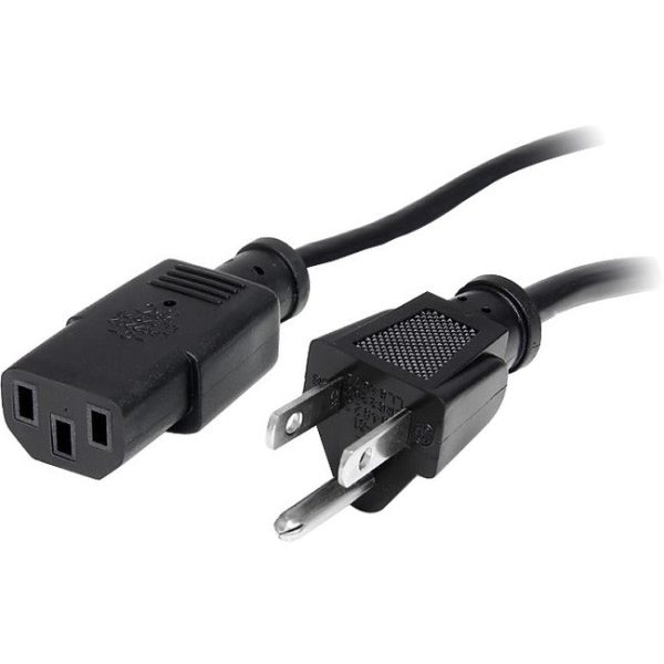 StarTech.com 1ft (30cm) Computer Power Cord, NEMA 5-15P to C13, 10A 125V 18AWG, Black Replacement AC PC Power Cord, TV Monitor Power Cable Online now