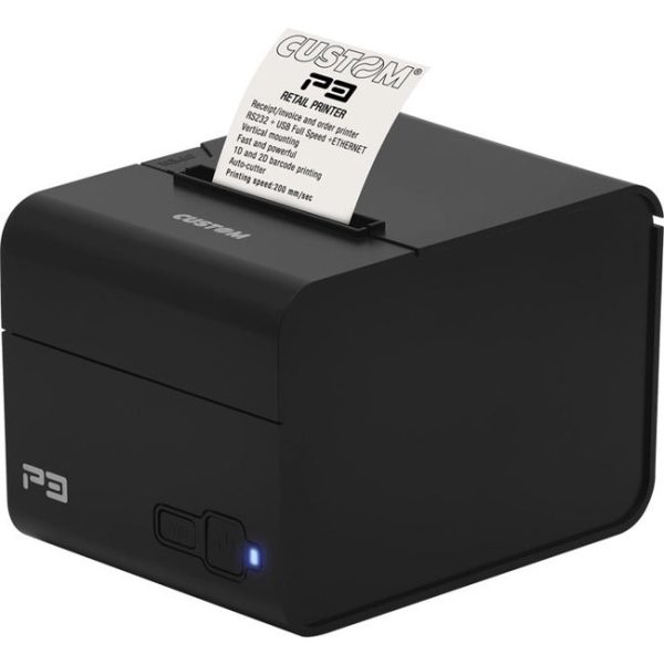 Custom P3 Desktop Direct Thermal Printer - Monochrome - Receipt Print - Ethernet - USB - Serial For Discount